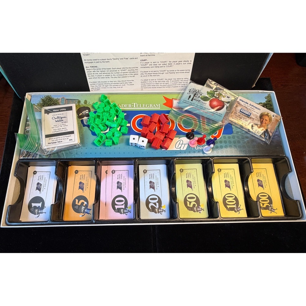 CV-opoly Board Game: Chippewa Valley Eau Claire WI, Leader-Telegram Edition